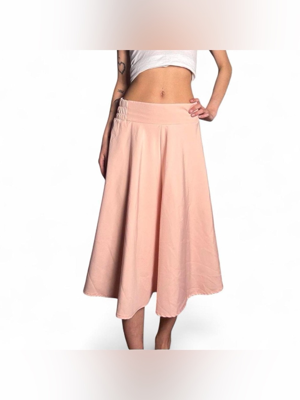 Baby Pink A-Line Skirt by Persun Size Small